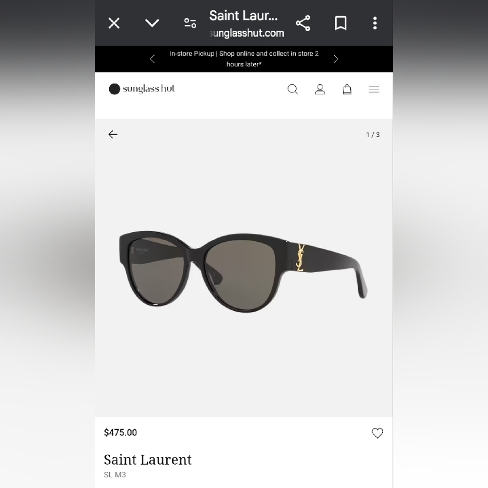 SAINT LAURENT SL M3 002 WOMEN'S SUNGLASSES (100% AUTHENTIC)